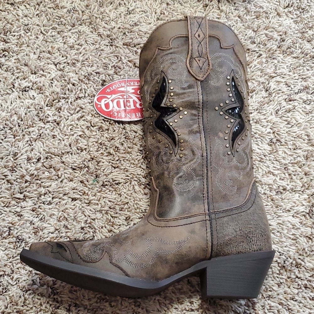 Authentic Laredo Cowgirl Western Country Leather Boots NWT - Picture 8 of 16